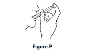 How to administer Quillivant XR methylphenidate - Step 10: Figure P - Child taking medication
